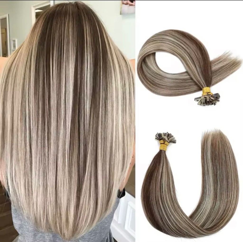 Keratin bond extensions and finished dimensional color