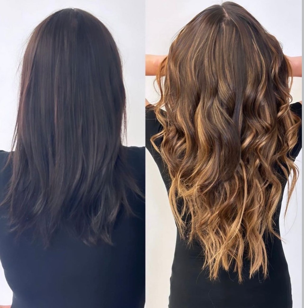 Rear view before and after: length, waves, and dimensional color
